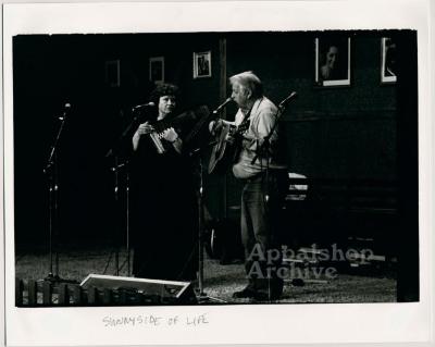 Janette Carter and Joe Carter on stage at the Carter Fold