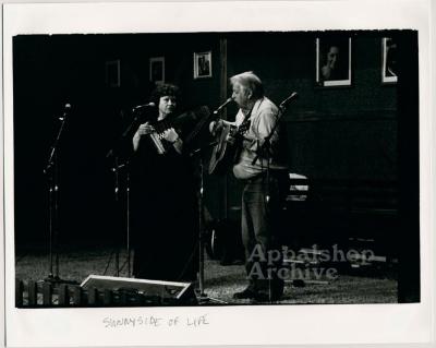 Janette Carter and Joe Carter on stage at the Carter Fold